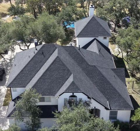After: roof replacement in Stone Oak