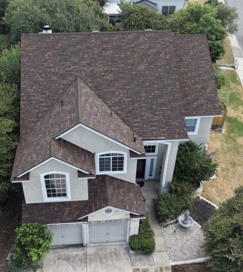 After: roof replacement in Timberwood Park