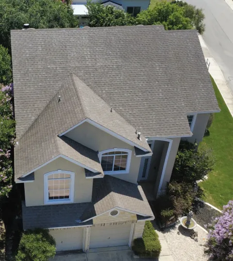 Before: roof replacement in Timberwood Park